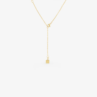 Nimah Arabic Necklace In Gold Displayed On White Background 